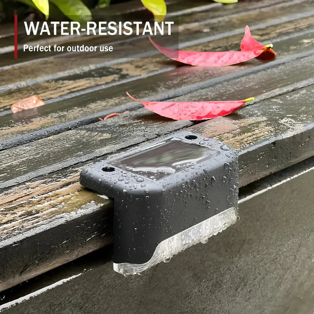 Solar Step Lights Pack - Dusk-to-Dawn, Warm Glow, No-Wiring