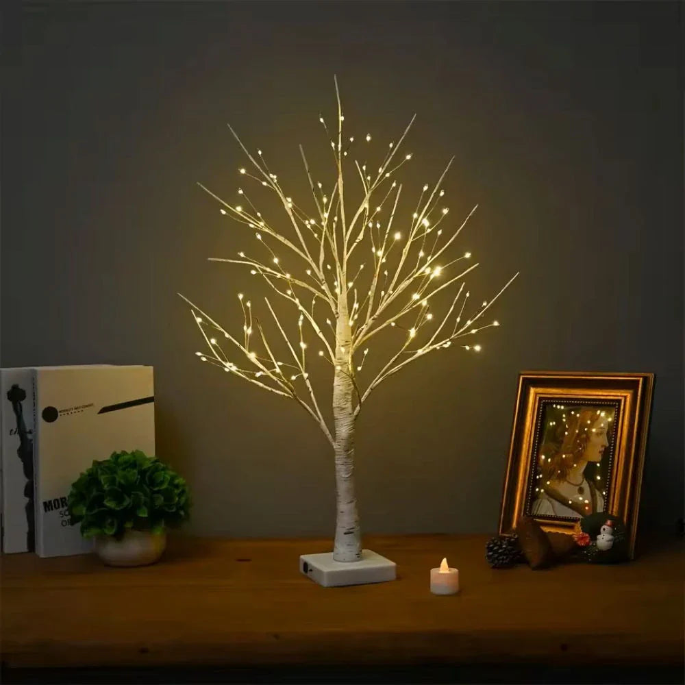Nordic Birch Tree Light Lamp - LED Bonsai, Warm White