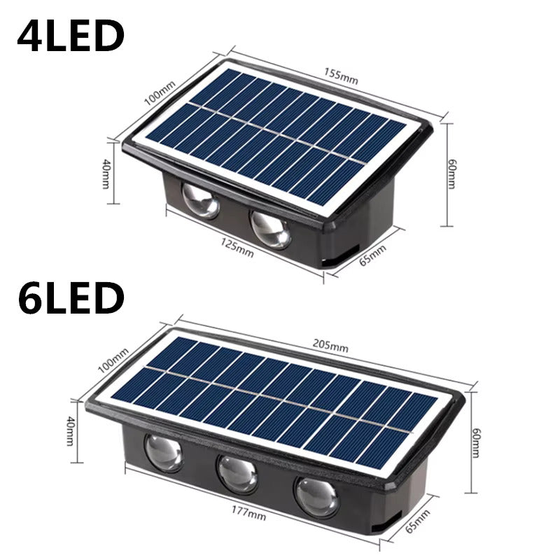 Solar Powered Wall Sconce – Dusk-to-Dawn LED, Warm/White, Waterproof