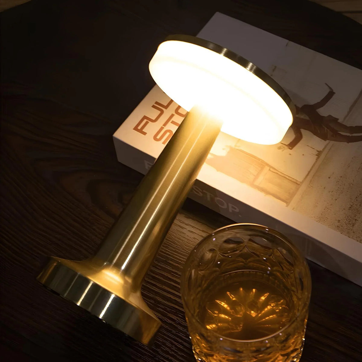 Retro Bar Table Lamp - Rechargeable LED, Touch Dimming