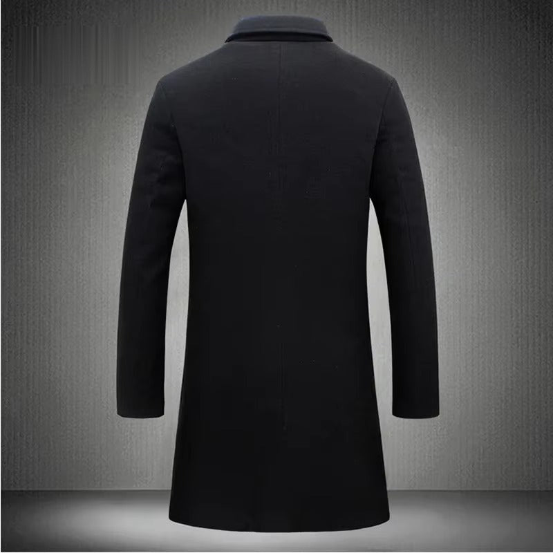 Aurelio Men's Tailored Overcoat - back view