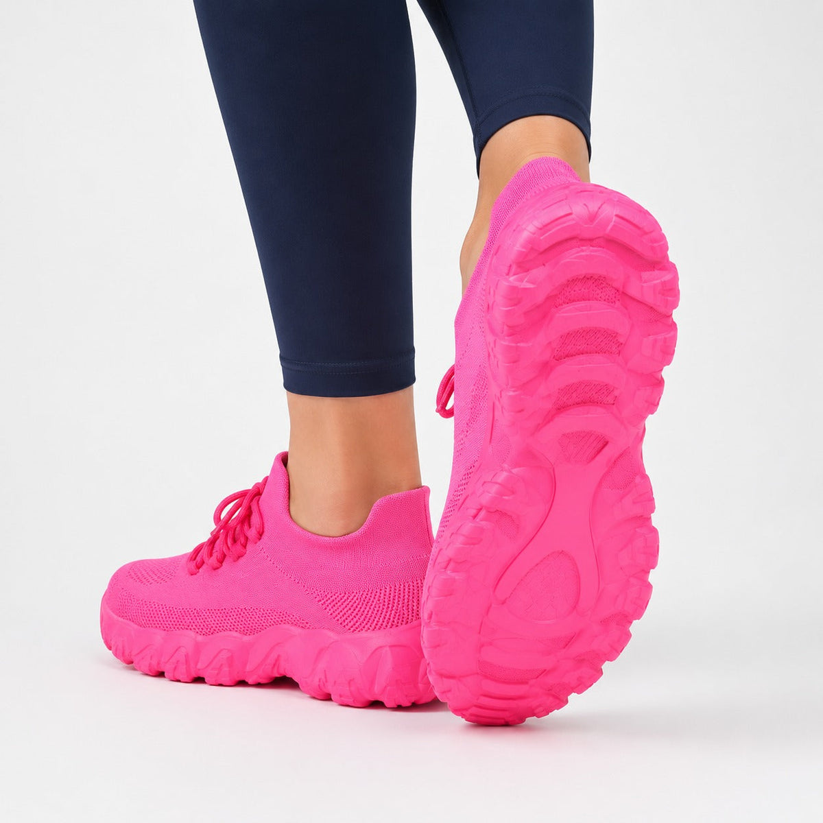 Balancestep Orthopedic Wide Toe Shoes For Women Colour Pink Rear Sole Traction