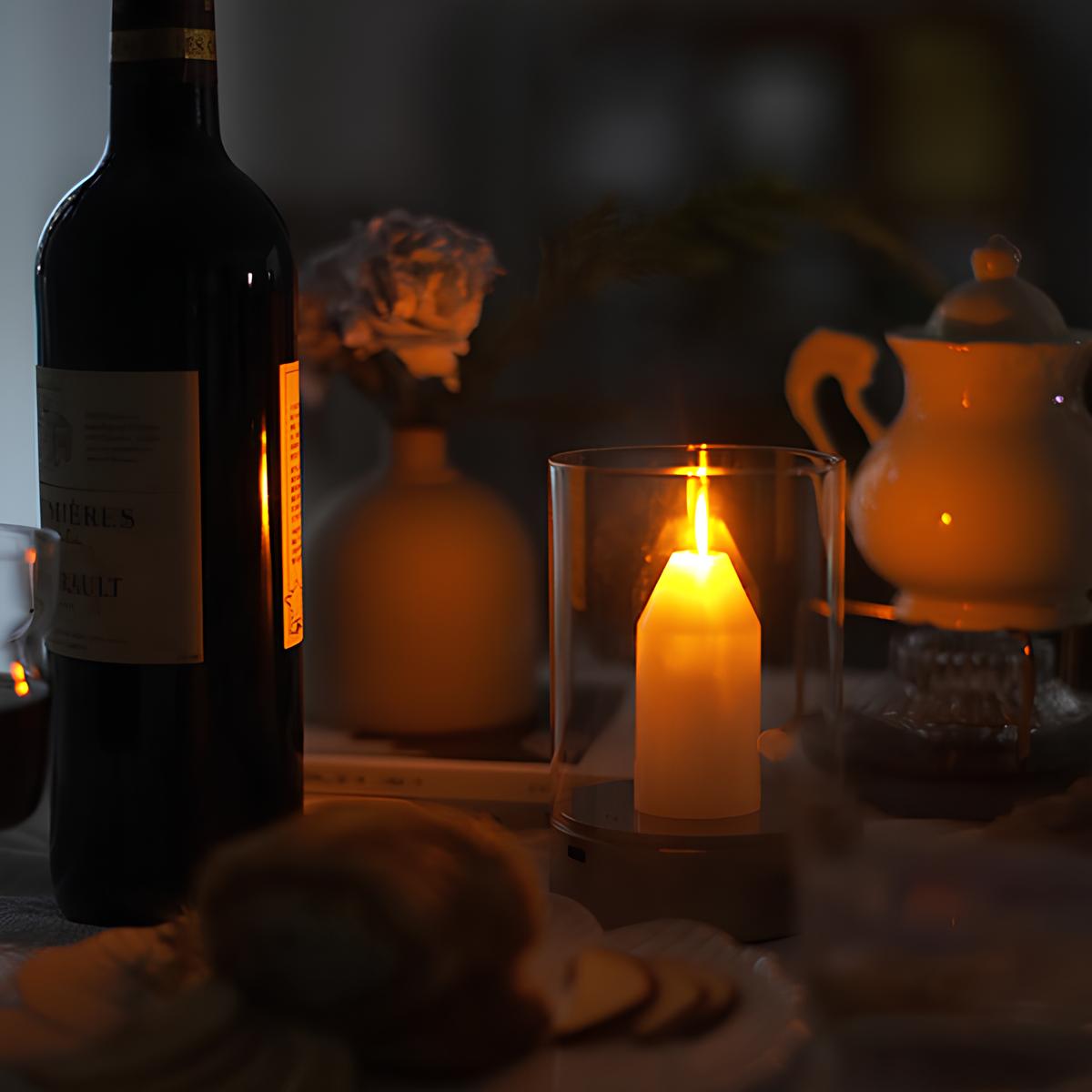 Romantica Candle Glow Lamp - Wave Sensor, Flickering Flame Effect