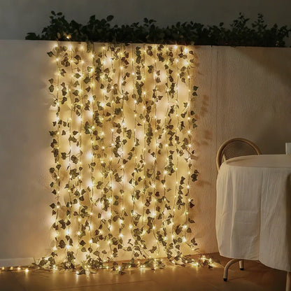 Garland Vine String Lights - Leaf Vine LED, Warm White