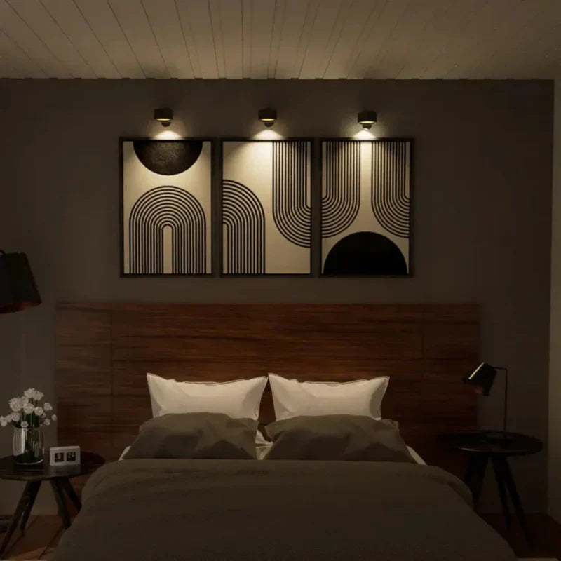EasyStick Cordless Wall Lamp - Rechargeable LED, 360° Rotatable