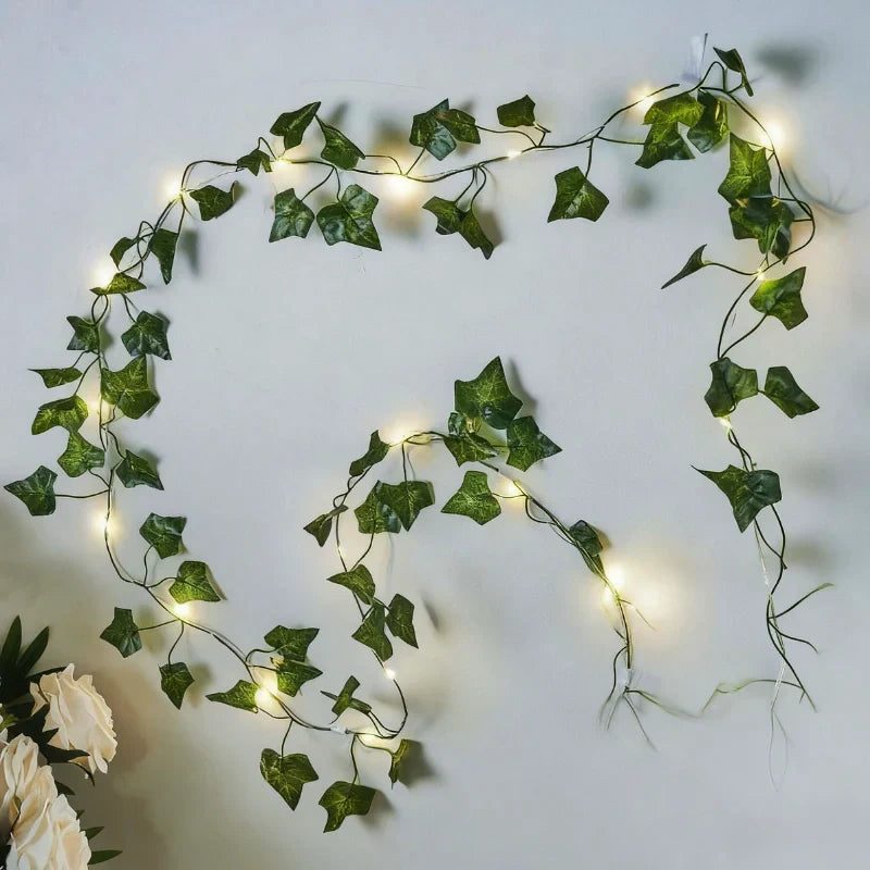 Garland Vine String Lights - Leaf Vine LED, Warm White