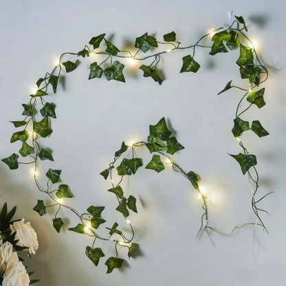Garland Vine String Lights - Leaf Vine LED, Warm White