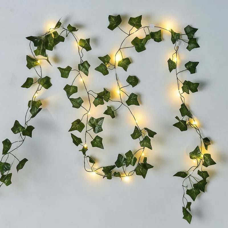 Garland Vine String Lights - Leaf Vine LED, Warm White