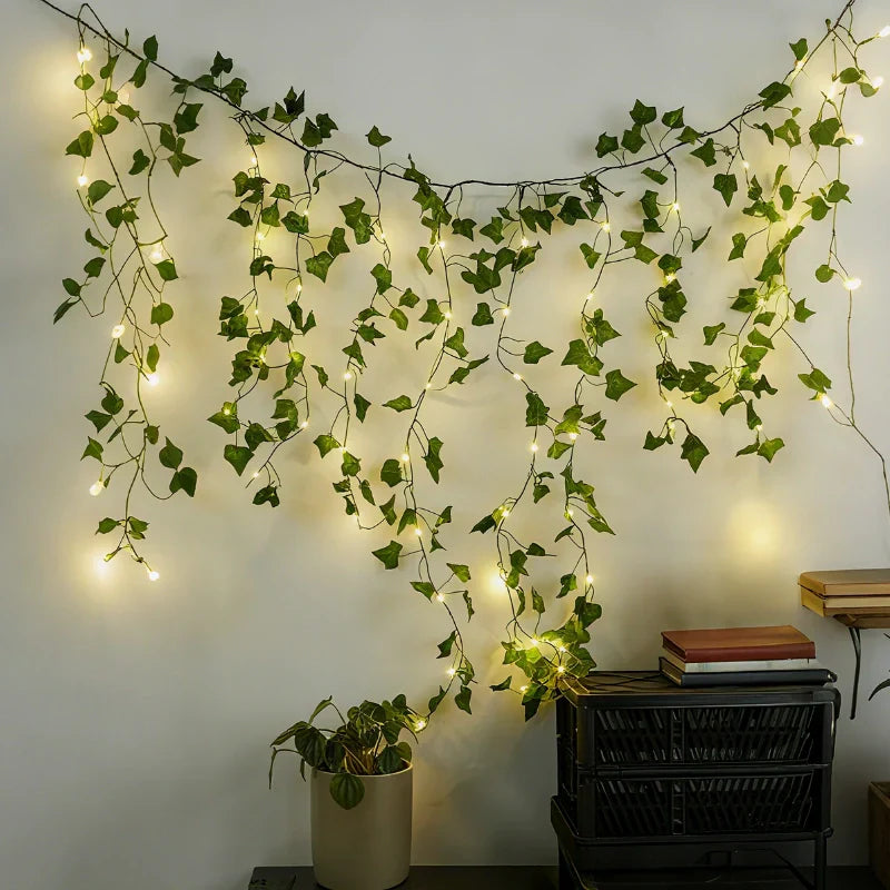 Garland Vine String Lights - Leaf Vine LED, Warm White