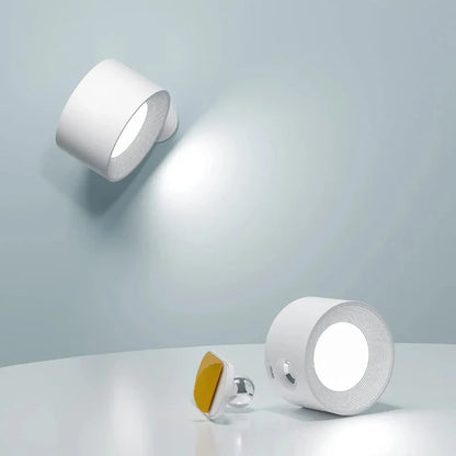 EasyStick Cordless Wall Lamp - Rechargeable LED, 360° Rotatable