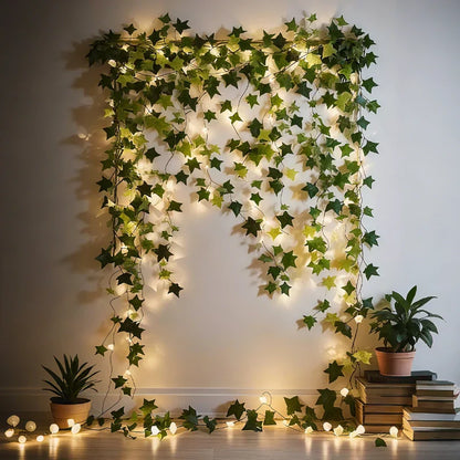 Garland Vine String Lights - Leaf Vine LED, Warm White