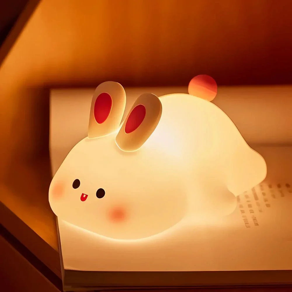 SqueezeBuddies Night Light - Soft Silicone, Tap-Dimmable