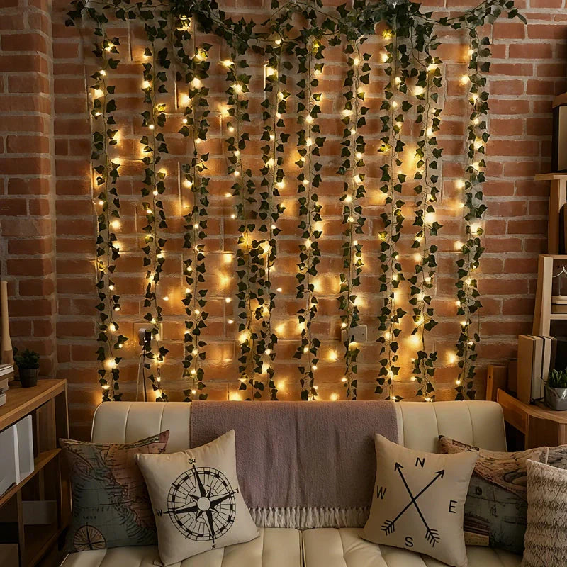Garland Vine String Lights - Leaf Vine LED, Warm White