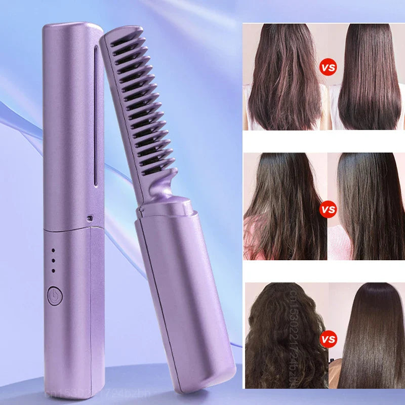 GlamPocket Wireless Hair Straightener - Compact, Travel-Ready & Frizz-Free