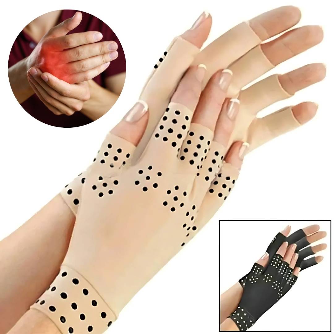 ThermaFlex Arthritis Compression Gloves - Fingerless, Lightweight Support