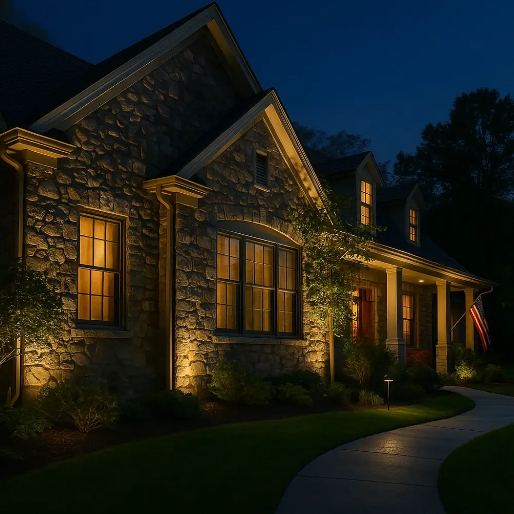 Solar Powered Garden Spotlight - RGB Modes, Wall/Stake Mount