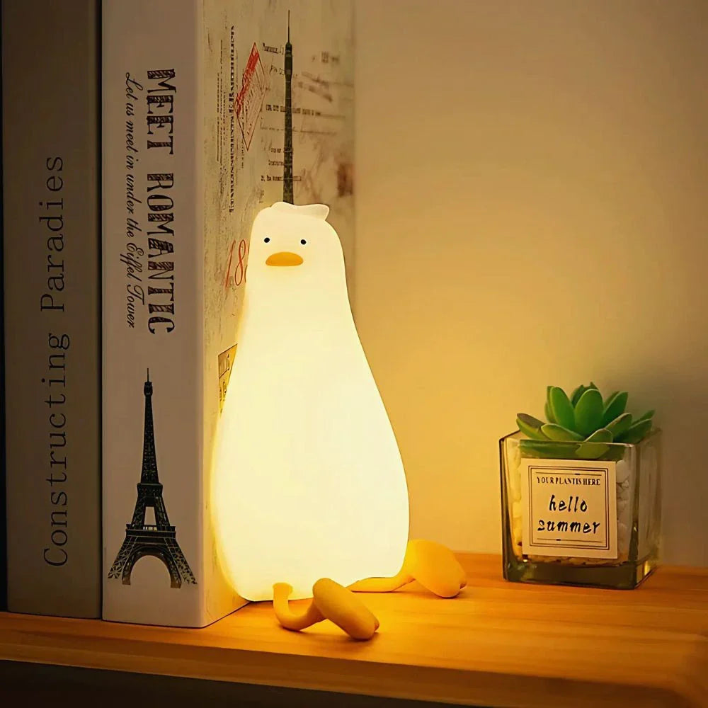 SqueezeBuddies Night Light - Soft Silicone, Tap-Dimmable