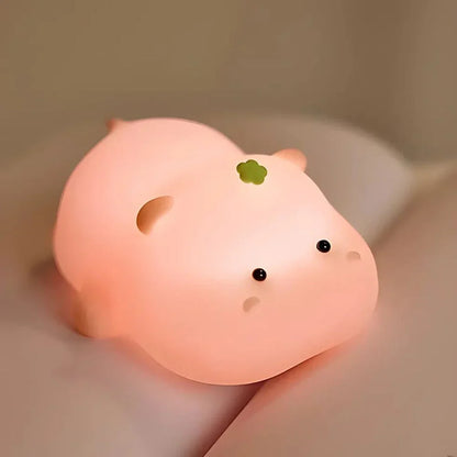 SqueezeBuddies Night Light - Soft Silicone, Tap-Dimmable