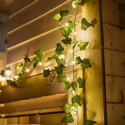 Garland Vine String Lights - Leaf Vine LED, Warm White