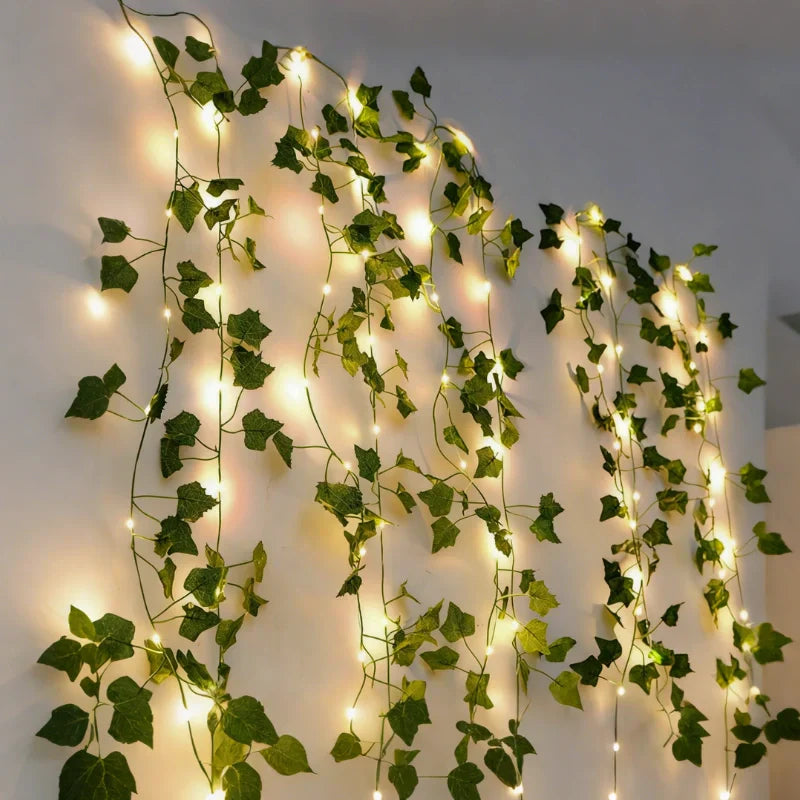 Garland Vine String Lights - Leaf Vine LED, Warm White