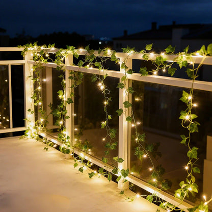 Garland Vine String Lights - Leaf Vine LED, Warm White