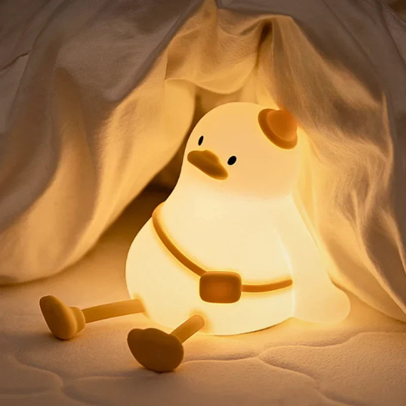 SqueezeBuddies Night Light - Soft Silicone, Tap-Dimmable