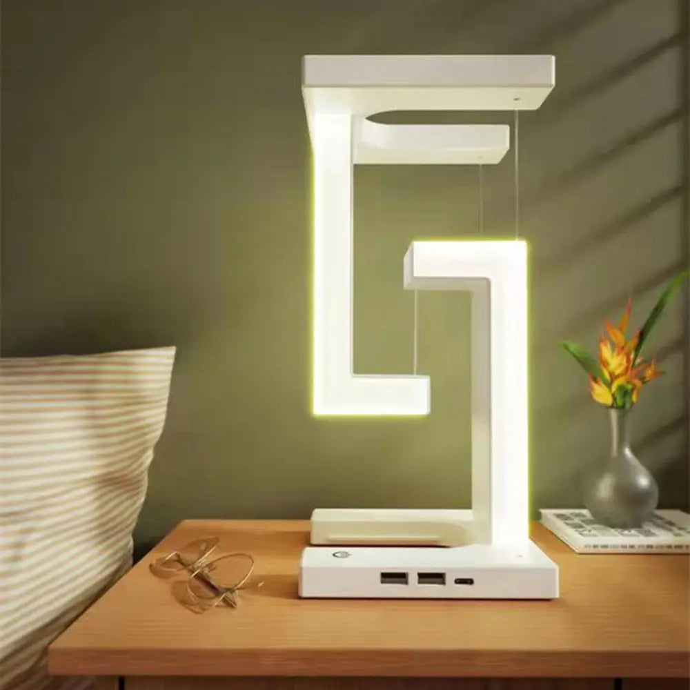 Aetherlight Wireless Charger Lamp - LED Desk Light, Qi-Compatible
