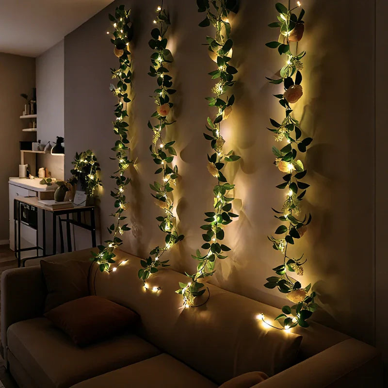 Garland Vine String Lights - Leaf Vine LED, Warm White