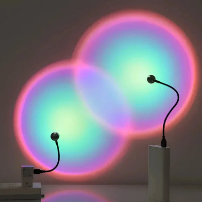 Sunset Projector - RGB Gradient Lamp, Adjustable Head
