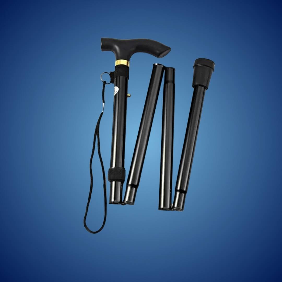 StrideAid Folding Telescopic Walking Stick | Adjustable Cane