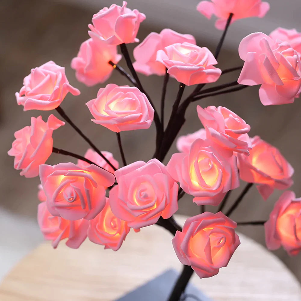 Rose Tree Lamp - LED Blossom Bonsai, Warm White