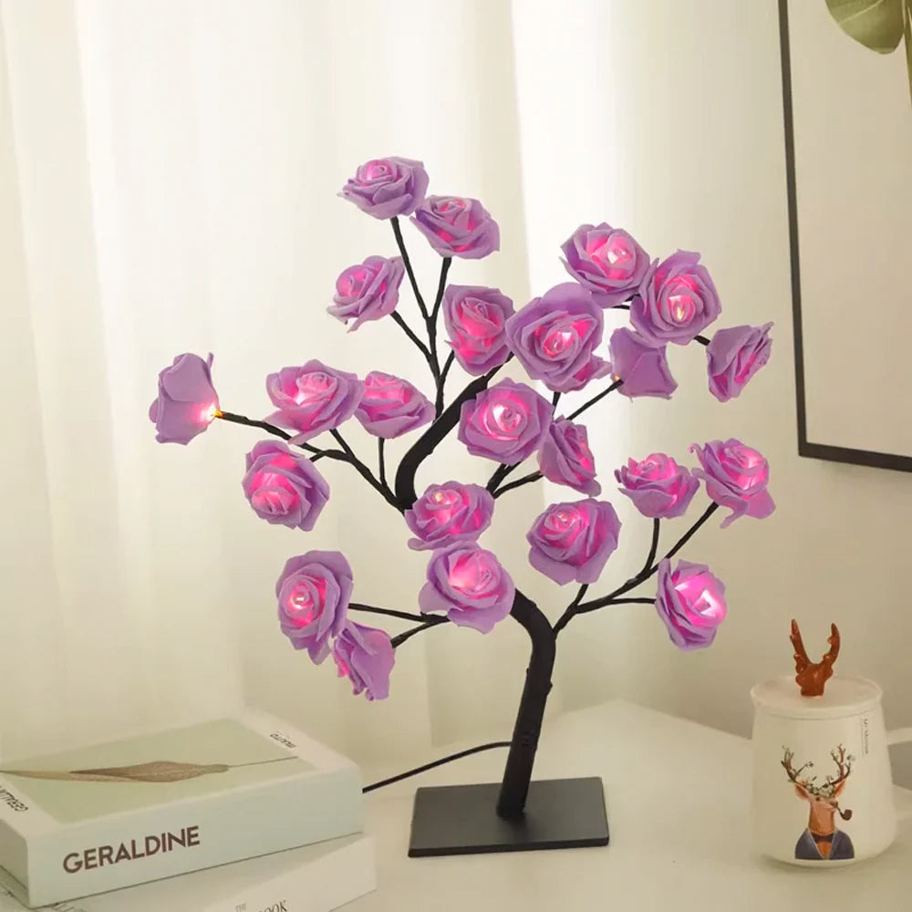 Rose Tree Lamp - LED Blossom Bonsai, Warm White