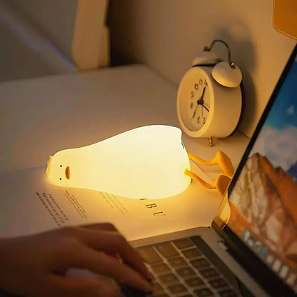SqueezeBuddies Night Light - Soft Silicone, Tap-Dimmable