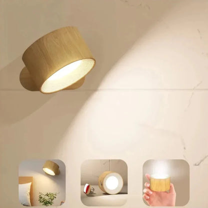 EasyStick Cordless Wall Lamp - Rechargeable LED, 360° Rotatable