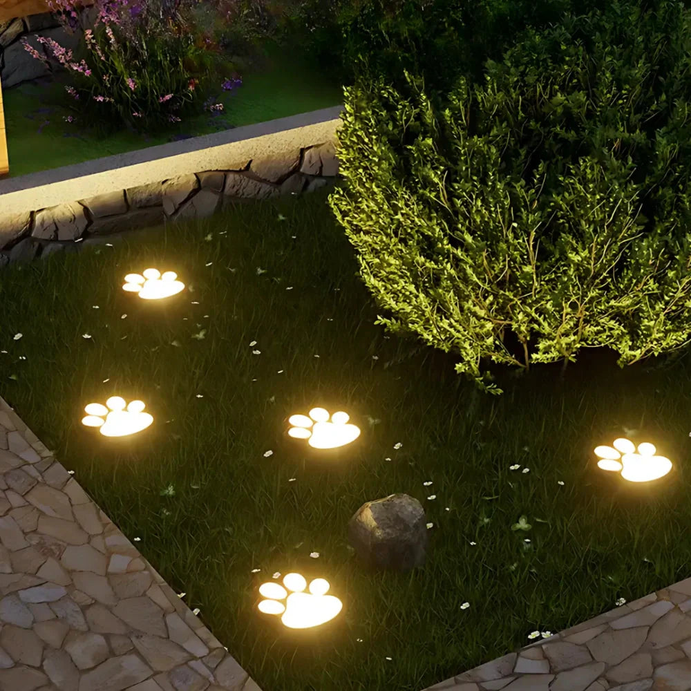 PawGlow Solar Path Lights - Auto On/Off, Waterproof Stakes