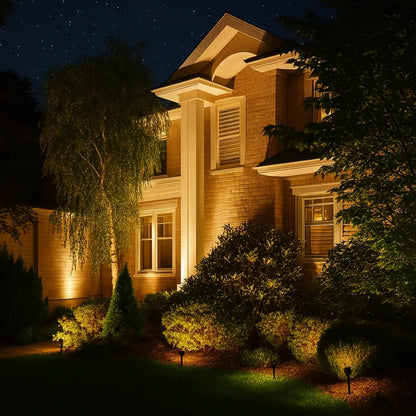 Solar Powered Garden Spotlight - RGB Modes, Wall/Stake Mount