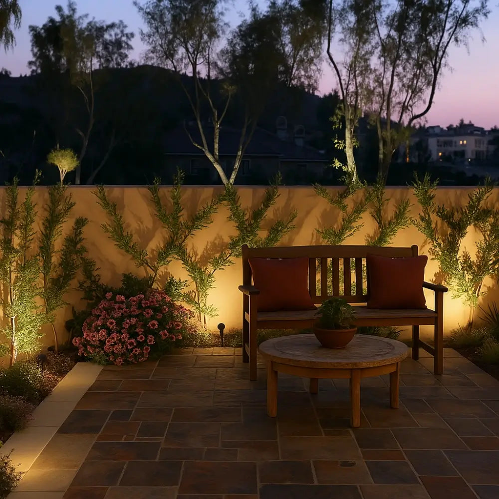 Solar Powered Garden Spotlight - RGB Modes, Wall/Stake Mount