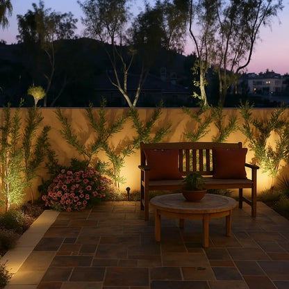 Solar Powered Garden Spotlight - RGB Modes, Wall/Stake Mount