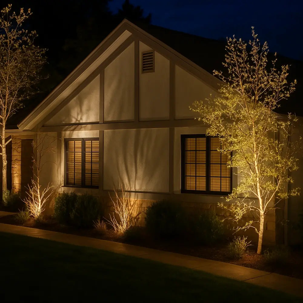 Solar Powered Garden Spotlight - RGB Modes, Wall/Stake Mount