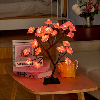Rose Tree Lamp - LED Blossom Bonsai, Warm White