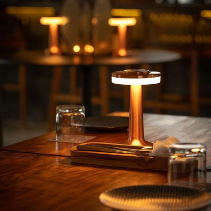 Retro Bar Table Lamp - Rechargeable LED, Touch Dimming