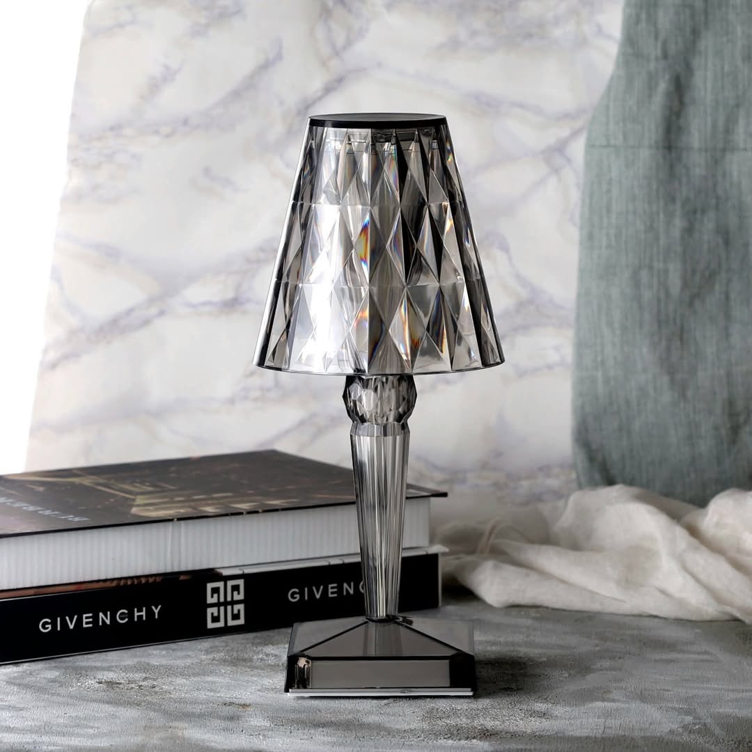 Sparkling Crystal Lamp – Touch Dimming, Rechargeable LED
