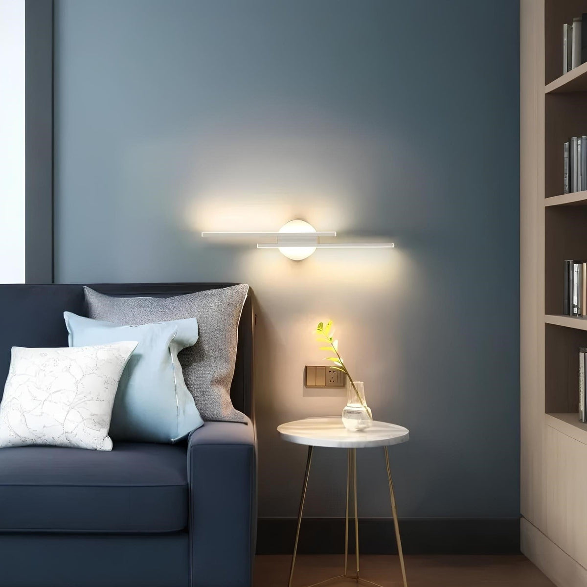 Harmony Ambience Sconce - Modern LED Bar & Disc, Dimmable