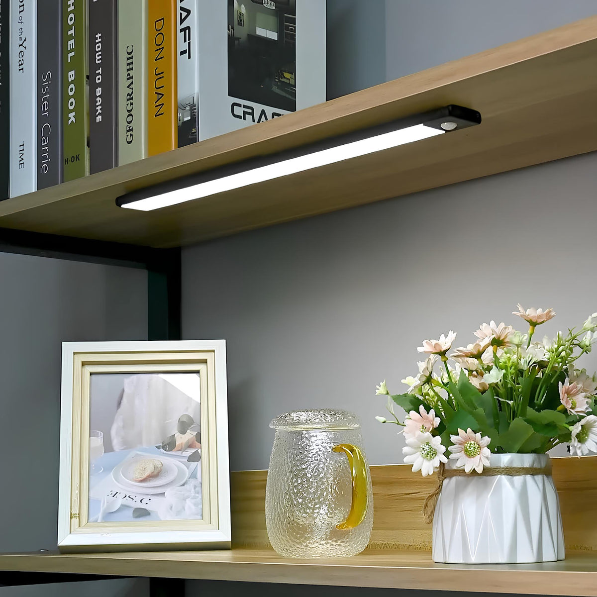 EasyStick Motion Sensor Light Bar - Rechargeable LED, Magnetic Mount