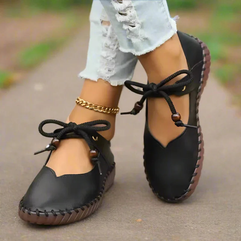 Celeste Bunion Dressy Flats - Wide, Lace-Up