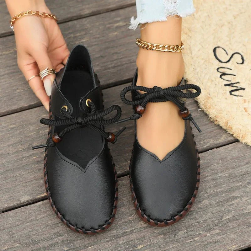 Celeste Bunion Dressy Flats - Wide, Lace-Up