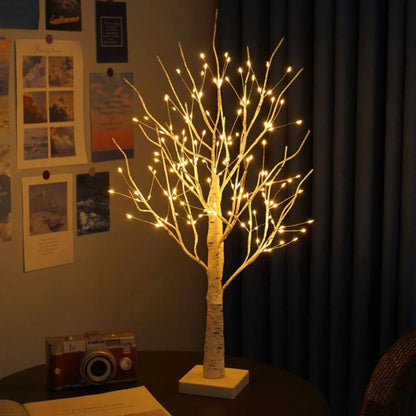 Nordic Birch Tree Light Lamp - LED Bonsai, Warm White