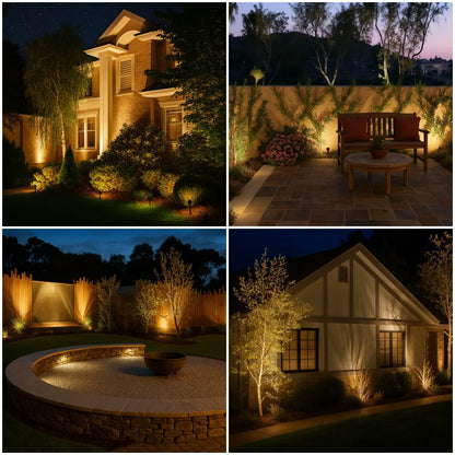 Solar Powered Garden Spotlight - RGB Modes, Wall/Stake Mount
