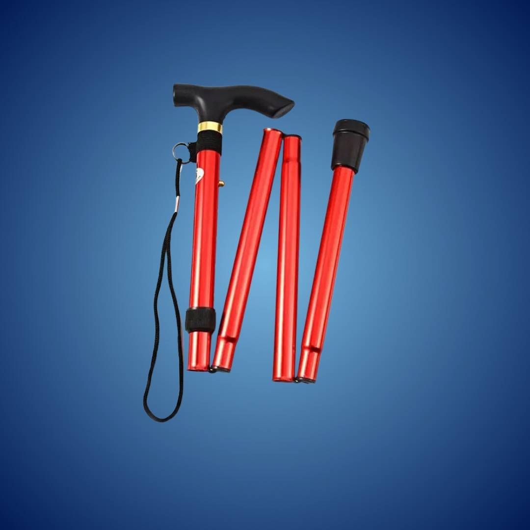 StrideAid Folding Telescopic Walking Stick | Adjustable Cane