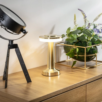 Retro Bar Table Lamp - Rechargeable LED, Touch Dimming